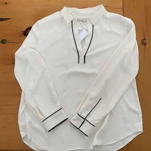 Cream colored blouse - LOFT women’s medium